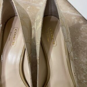 Coach peep toe heels